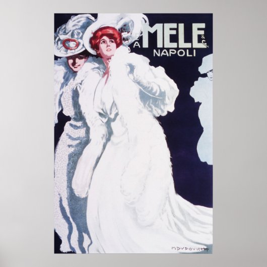 Mele Napoli Art Nouveau Poster (Voorkant)