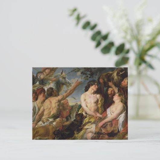 Meleager en Atalanta (olie op canvas) Briefkaart (Staand voorkant)