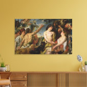 Meleager en Atalanta (olie op doek) Canvas Afdruk (Insitu (Woonkamer))