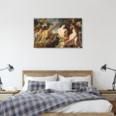 Meleager en Atalanta (olie op doek) Canvas Afdruk (Insitu (Slaapkamer))