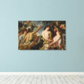 Meleager en Atalanta (olie op doek) Canvas Afdruk (Insitu (Houten vloer))