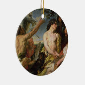 Meleager en Atalanta (olie op doek) Keramisch Ornament (Rechts)