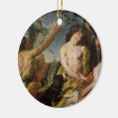 Meleager en Atalanta (olie op doek) Keramisch Ornament (Links)