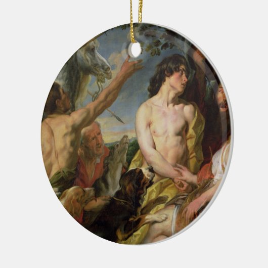 Meleager en Atalanta (olie op doek) Keramisch Ornament (Links)