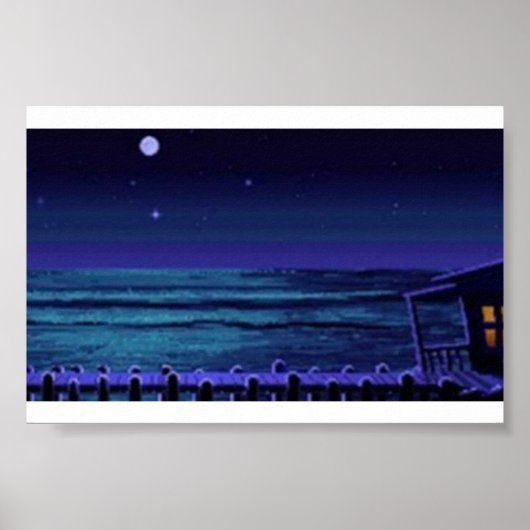 Melée night dock Monkey eiland Poster (Voorkant)