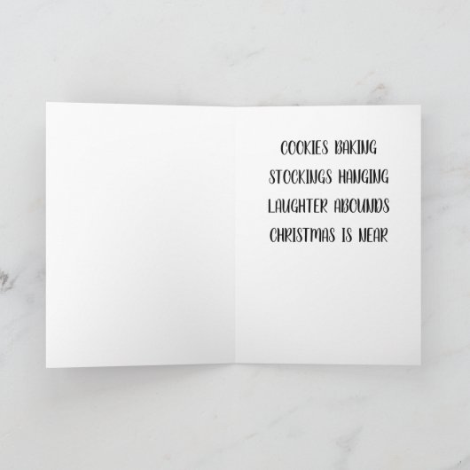 ****MELEN EN GELUIDEN VAN CHRISTMASTIME*** KAART (Binnen)