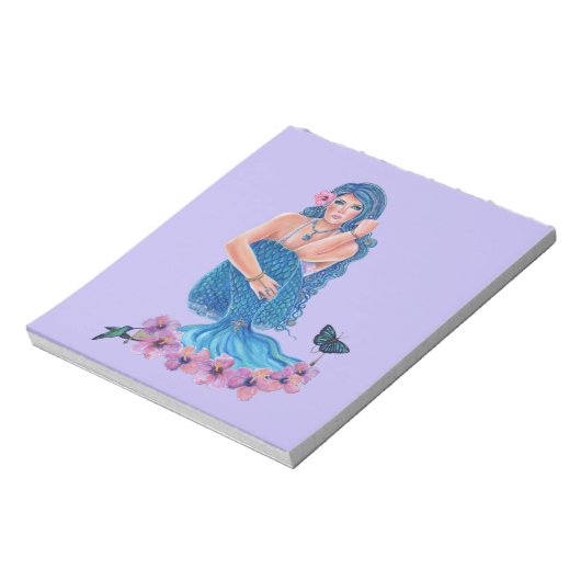 Melesandria tropische zeemeermin art van Renee Lav Notitieblok (Linkerzijde)