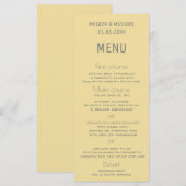 Melgele, eenvoudige minimalistische trendelegant menu (Voorkant / Achterkant)