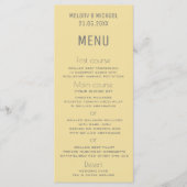 Melgele, eenvoudige minimalistische trendelegant menu (Voorkant)