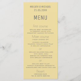 Melgele, eenvoudige minimalistische trendelegant menu