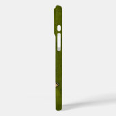 Melia Hawaiian Plumeria Faux Wood Green Case-Mate iPhone Case (Achterkant / Links)