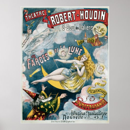 Melies ~ Franse Magische  Magische Wet Poster (Voorkant)