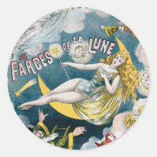 Melies ~ Franse Magische  Magische Wet Ronde Sticker