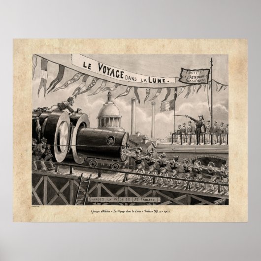 Méliès Le Voyage dans la Lune Tableau 5 Poster (Voorkant)