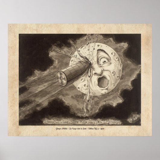 Méliès Le Voyage dans la Lune Tableau 9 Poster (Voorkant)