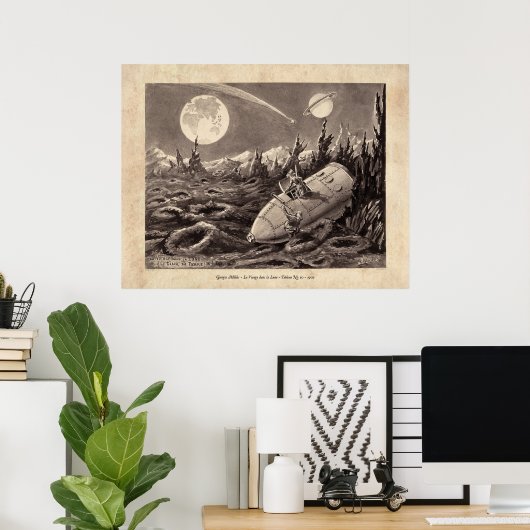 Méliès Voyage dans la Lune Tableau 10 Poster (Thuiskantoor)