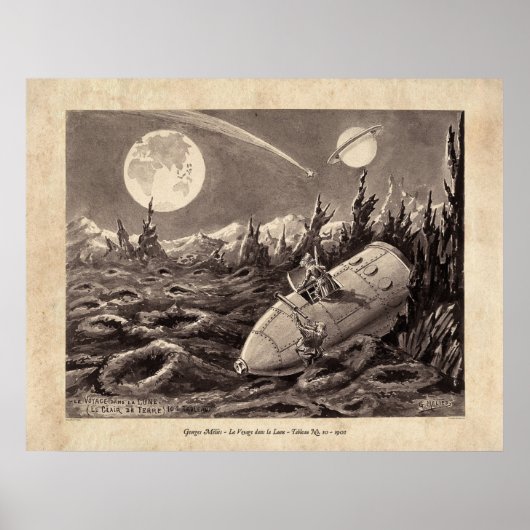 Méliès Voyage dans la Lune Tableau 10 Poster (Voorkant)