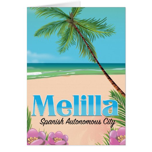Melilla: Poster van de Spaanse autonome stadsreis. (Voorkant)