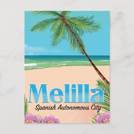 Melilla: Poster van de Spaanse autonome stadsreis. Briefkaart (Voorkant)