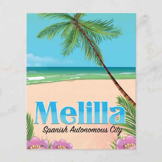 Melilla Spaanse Autonome Stad Reisposter. (Voorkant)