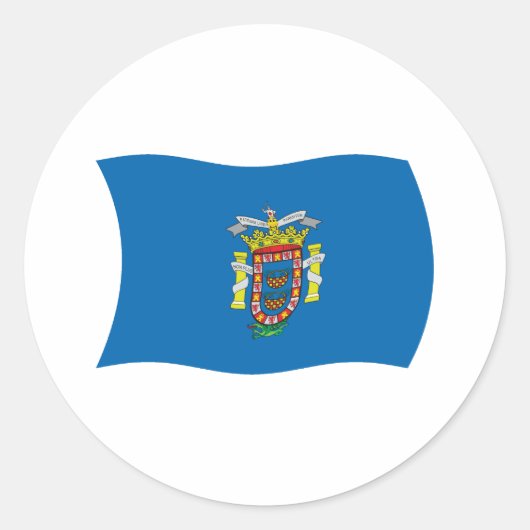 Melilla Vlag Sticker (Voorkant)