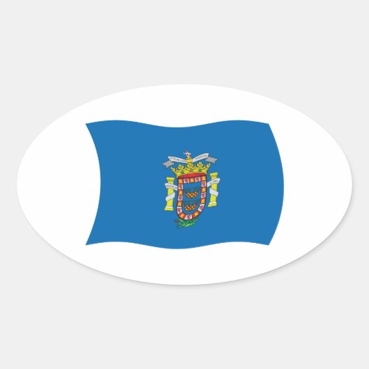Melilla Vlag Sticker (Voorkant)