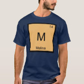 Melina Name Chemistry Element Periodic Table T-shirt (Voorkant)