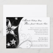 Melinda & Boris Wedding Invites Kaart (Voorkant / Achterkant)