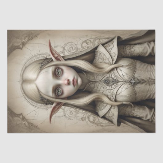 Melinda de Elf - Decoupage - Tissuepapier (Voorkant)