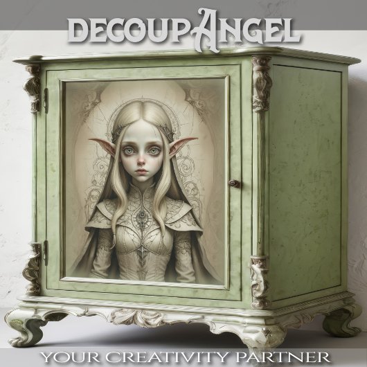 Melinda de Elf - Decoupage - Tissuepapier