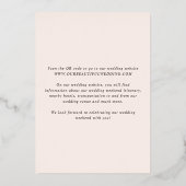 Melinda Modern Wedding Folie Uitnodiging (Achterkant)