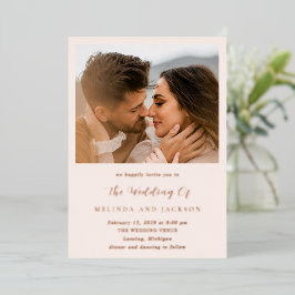 Melinda Modern Wedding Folie Uitnodiging