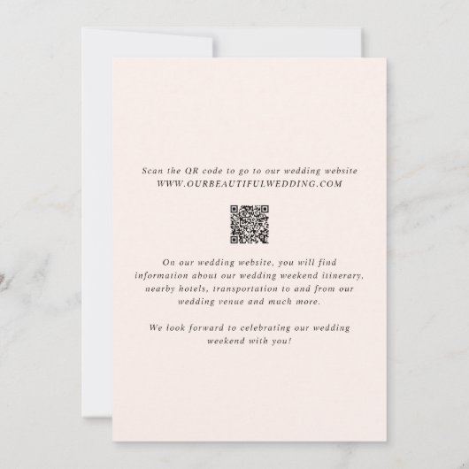 Melinda Modern Wedding Kaart (Achterkant)