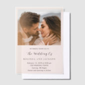 Melinda Modern Wedding Vellum Uitnodigingen (Offset)