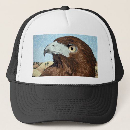 Melinistische rode staart- textiel trucker pet (Voorkant)