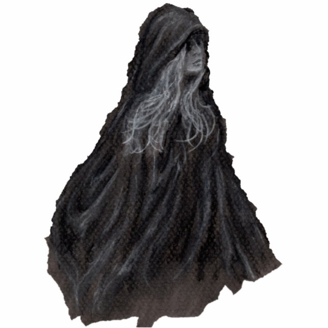 Melinoe, godin van geesten met beeldje staand fotobeeldje  (Voorkant)