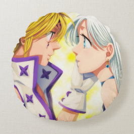 Meliodas en Elizabeth Rond Kussen