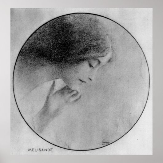 Melisande door Fernand Khnopff Poster (Voorkant)