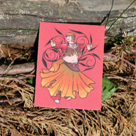 Melissa Autumn Breeze Belly Dancer Briefkaart