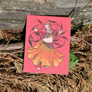 Melissa Autumn Breeze Belly Dancer Briefkaart