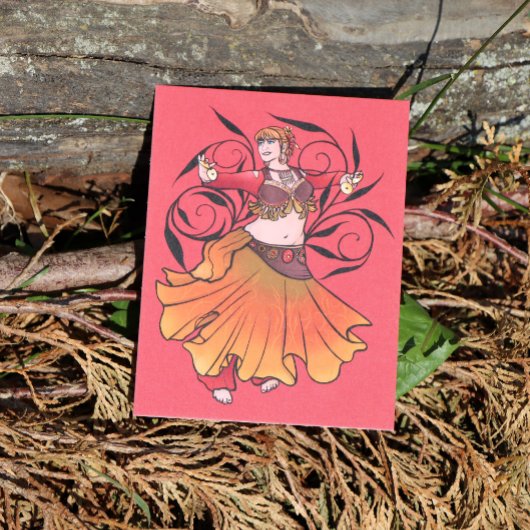 Melissa Autumn Breeze Belly Dancer Briefkaart