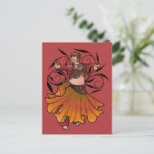 Melissa Autumn Breeze Belly Dancer Briefkaart (Staand voorkant)