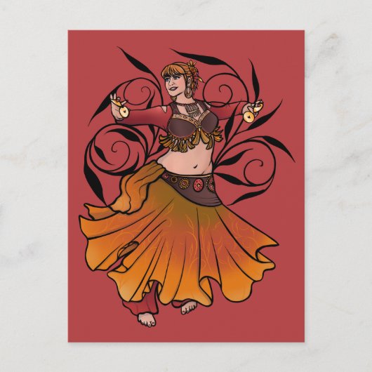 Melissa Autumn Breeze Belly Dancer Briefkaart (Voorkant)