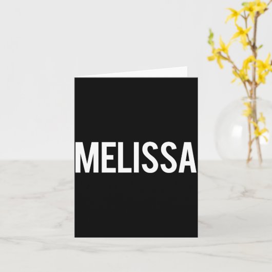 Melissa - Cool New Funny Name Fan Gift Tee  Kaart (Gele Bloem)
