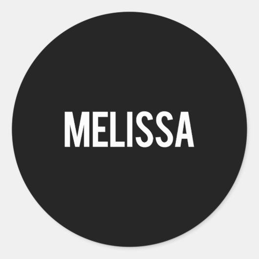 Melissa - Cool New Funny Name Fan Gift Tee  Ronde Sticker (Voorkant)