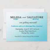 Melissa Exotic Beach Jamaicaanse bruiloft Kaart (Achterkant)