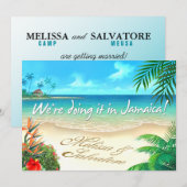 Melissa Exotic Beach Jamaicaanse bruiloft Kaart (Voorkant / Achterkant)