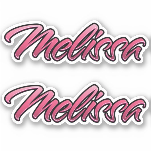 Melissa faded pink Aufkleber Sticker Stickerset (Voorkant)