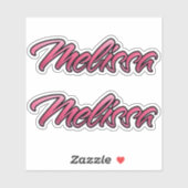 Melissa faded pink Aufkleber Sticker Stickerset (Vel)