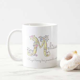 Melissa letter M decoratieve naam met betekenis vo Koffiemok